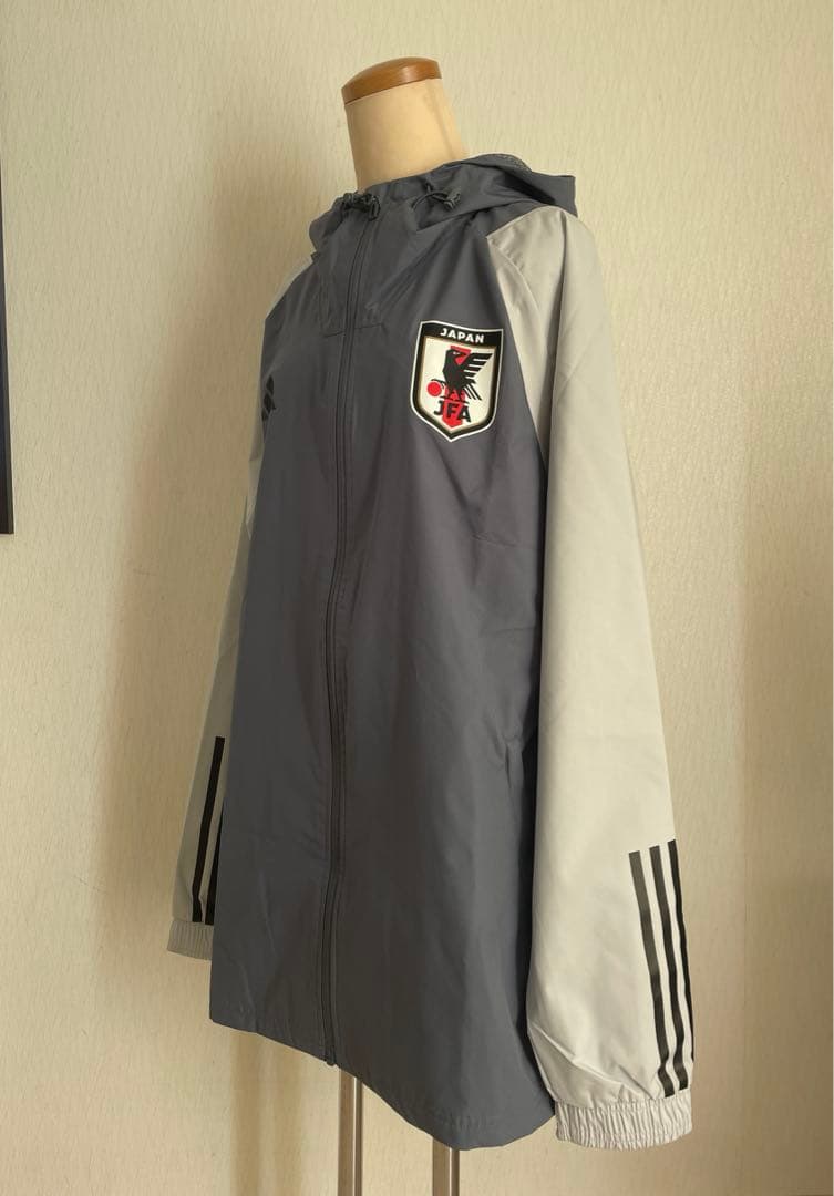adidas JFA 日本サッカー協会 ウィンドブレーカー グレー 3XLサイズ