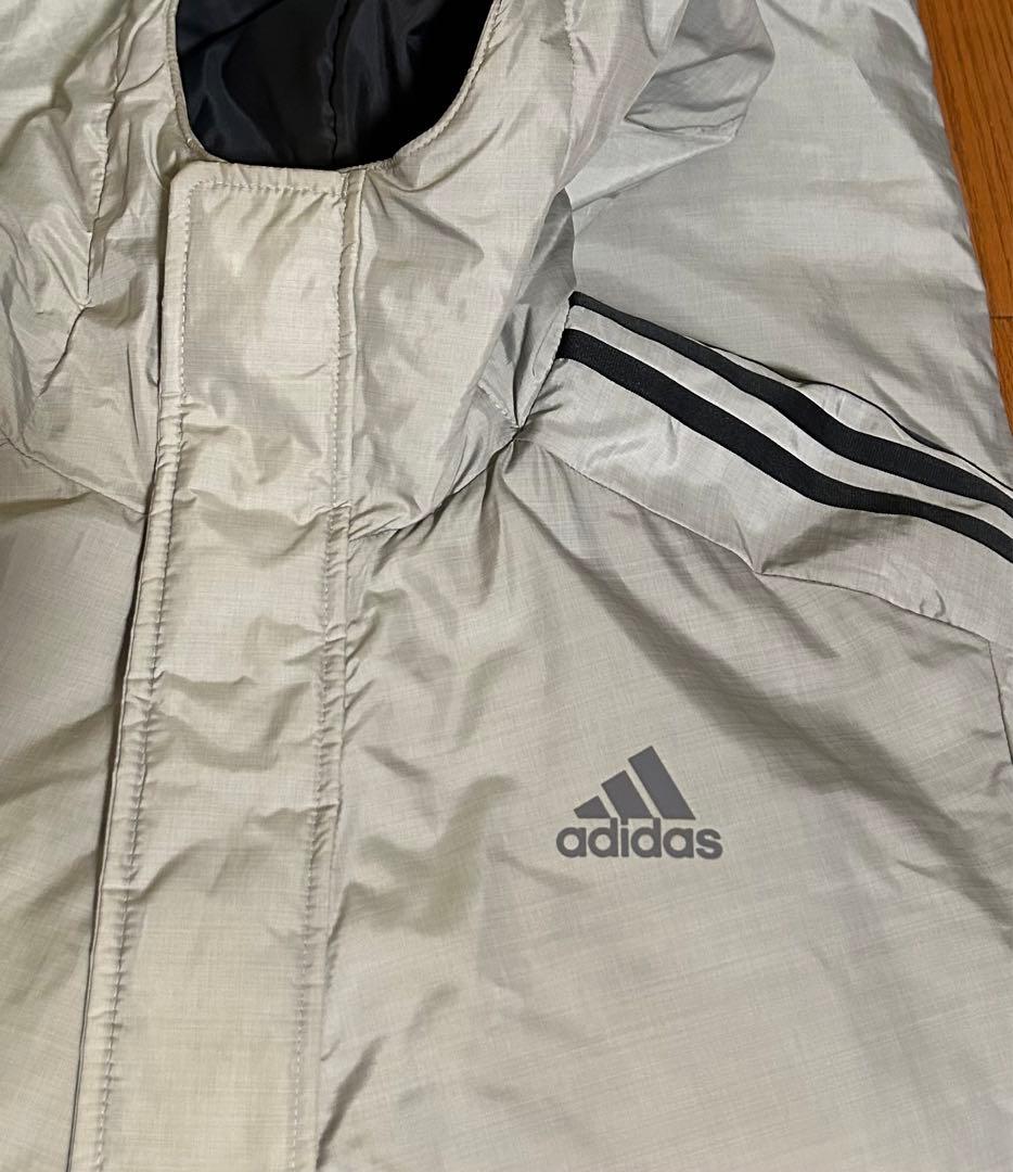 adidas アディダス　ベンチコート フード付き　Mサイズ　グレー