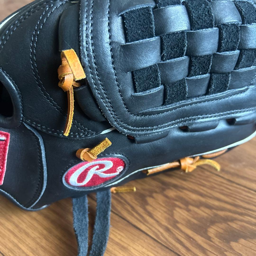 Rawlings 軟式グローブ 黒 ストライプ