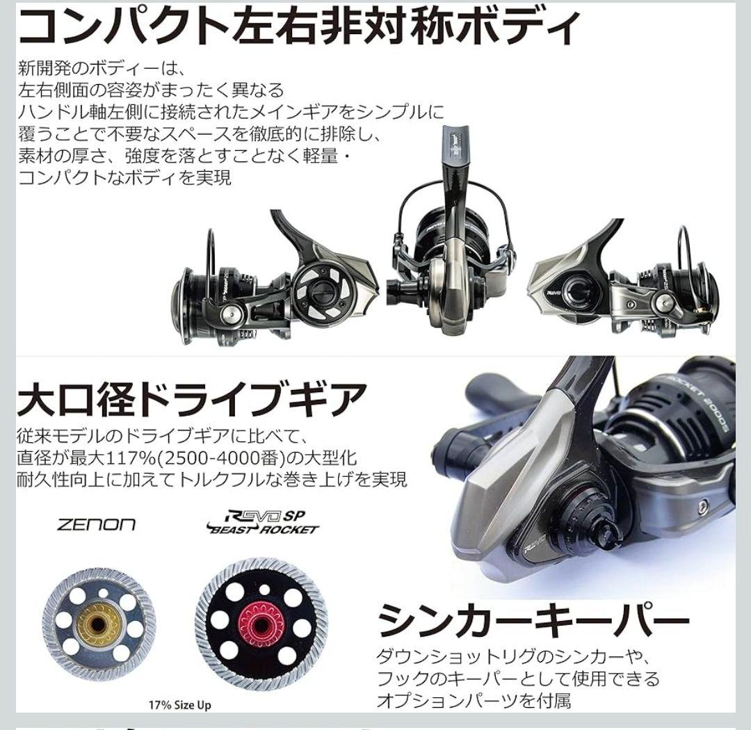 アブガルシア 　レボビースト　3000msh 未使用　ショアジギング　シーバス