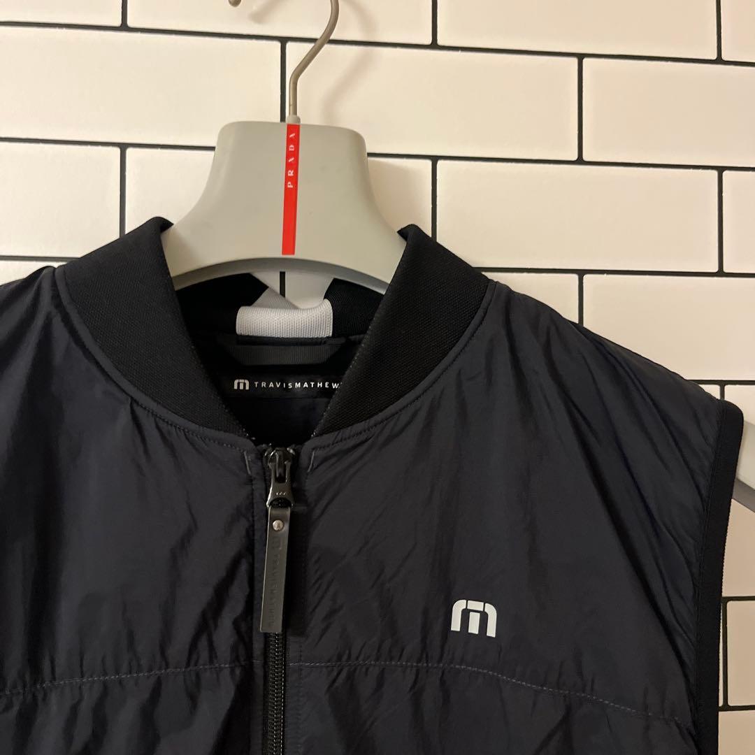 TravisMathew ゴルフ ベスト ブラック/ホワイト