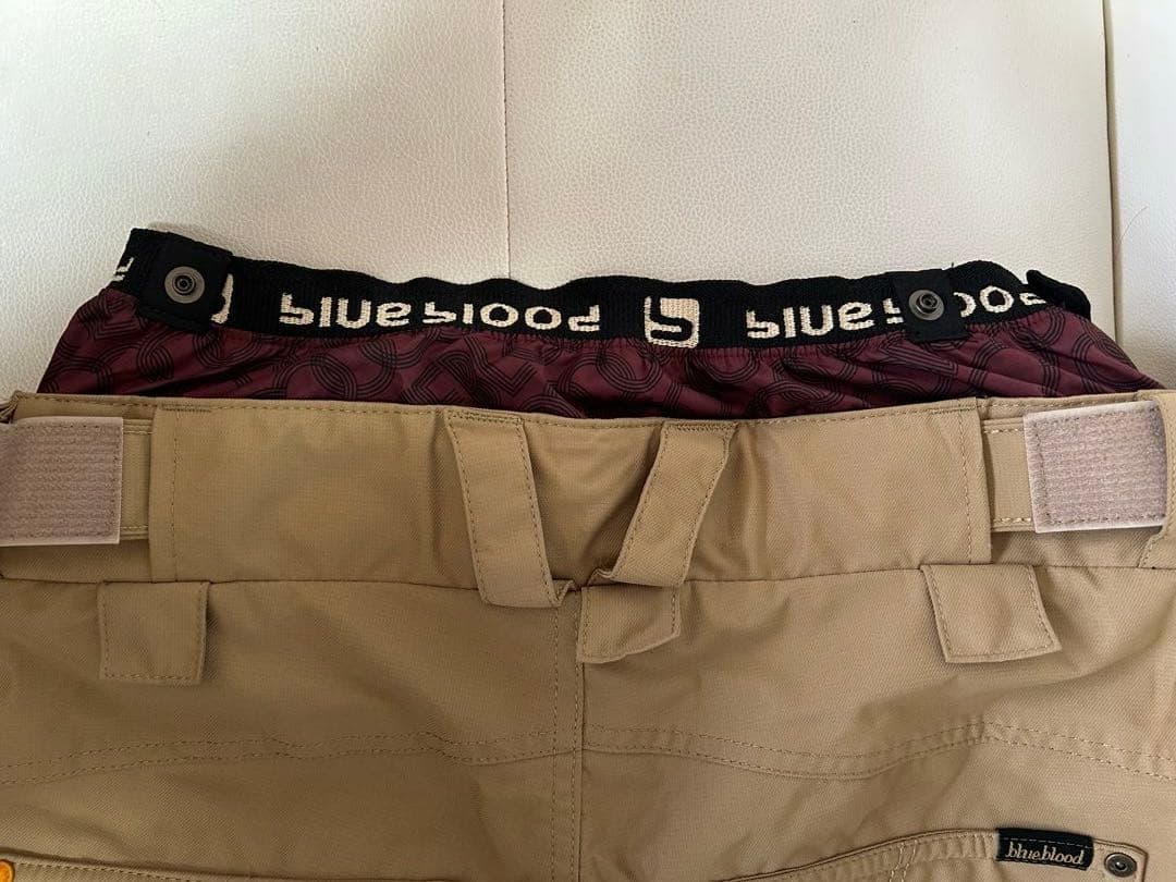 BLUE BLOODスノーボードウエア パンツ XSサイズ ベージュ