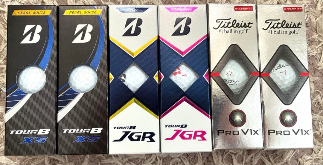 ゴルフボール　人気アソートTOUR B XS JGR PRO V1x 6スリーブ