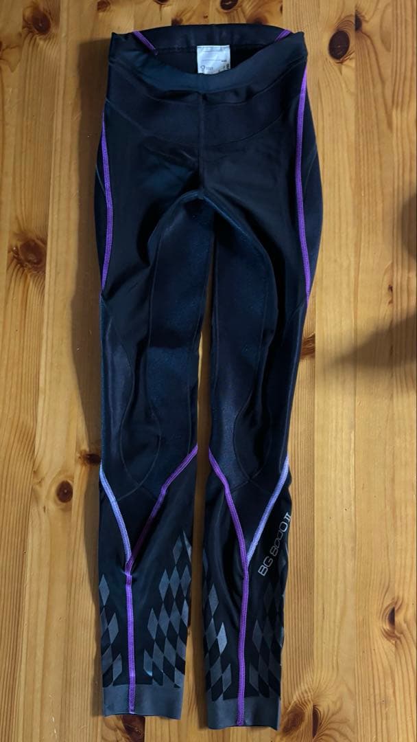 mizunoバイオギア ロングタイツ レディース　Ｓサイズ　ブラック×パープル