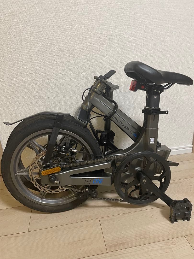 折りたたみ式電動アシスト自転車 グレー　THE ONE