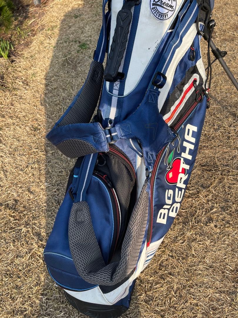 【希少品】BIG BERTHA キャディバッグ スタンド付き ネイビー