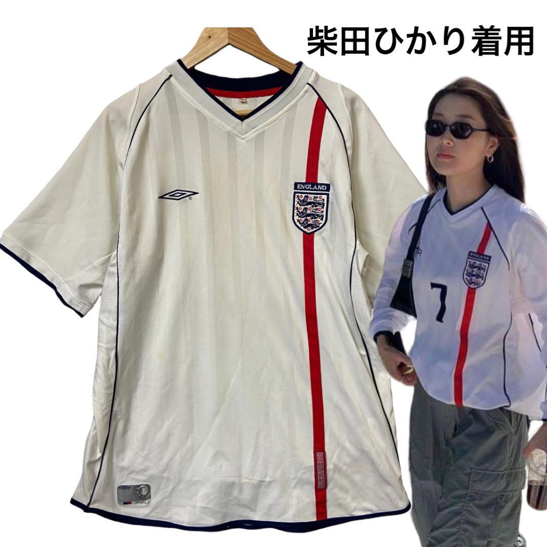 希少　アンブロ　イングランド　代表　ユニフォーム　ホワイト　在原　柴田