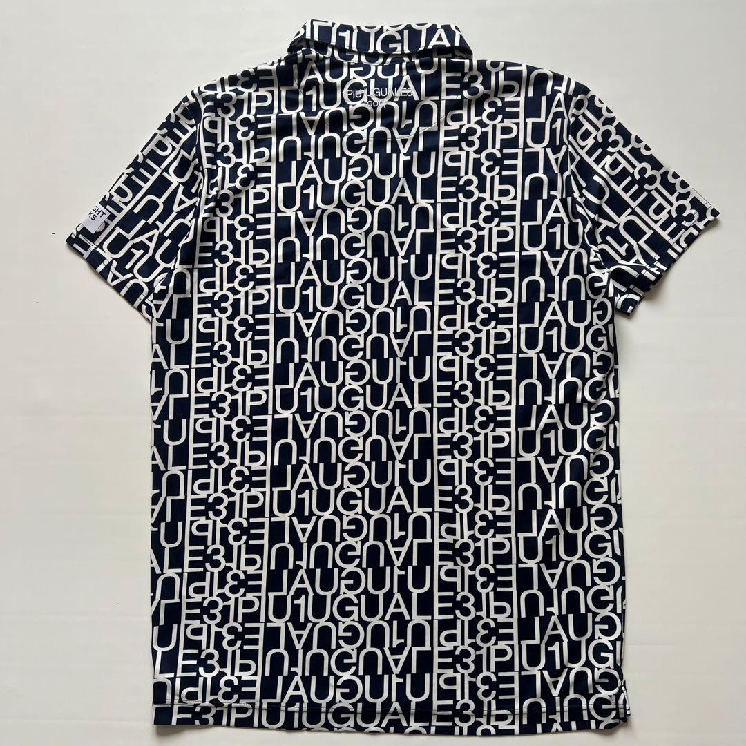 1piu1uguale3 GOLF 総柄　ポロシャツ　メンズ　半袖　XL ゴルフ