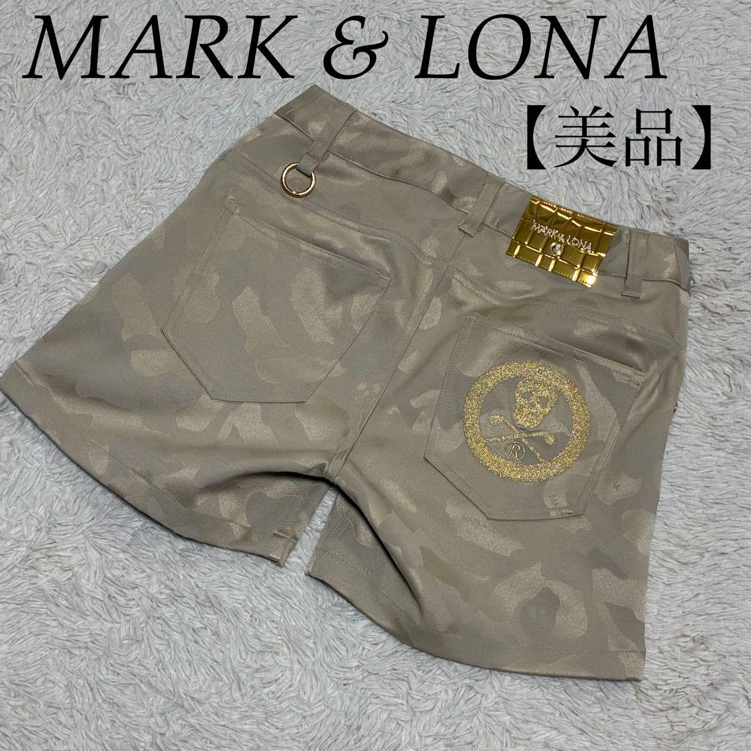 MARK & LONA 現行 刺繍 金 ゴールド 金刺繍 ハーフパンツ ゴルフ