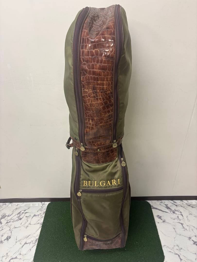 【希少・最高級】BVLGARI ブルガリ キャディバッグ クロコ型押し ゴルフ