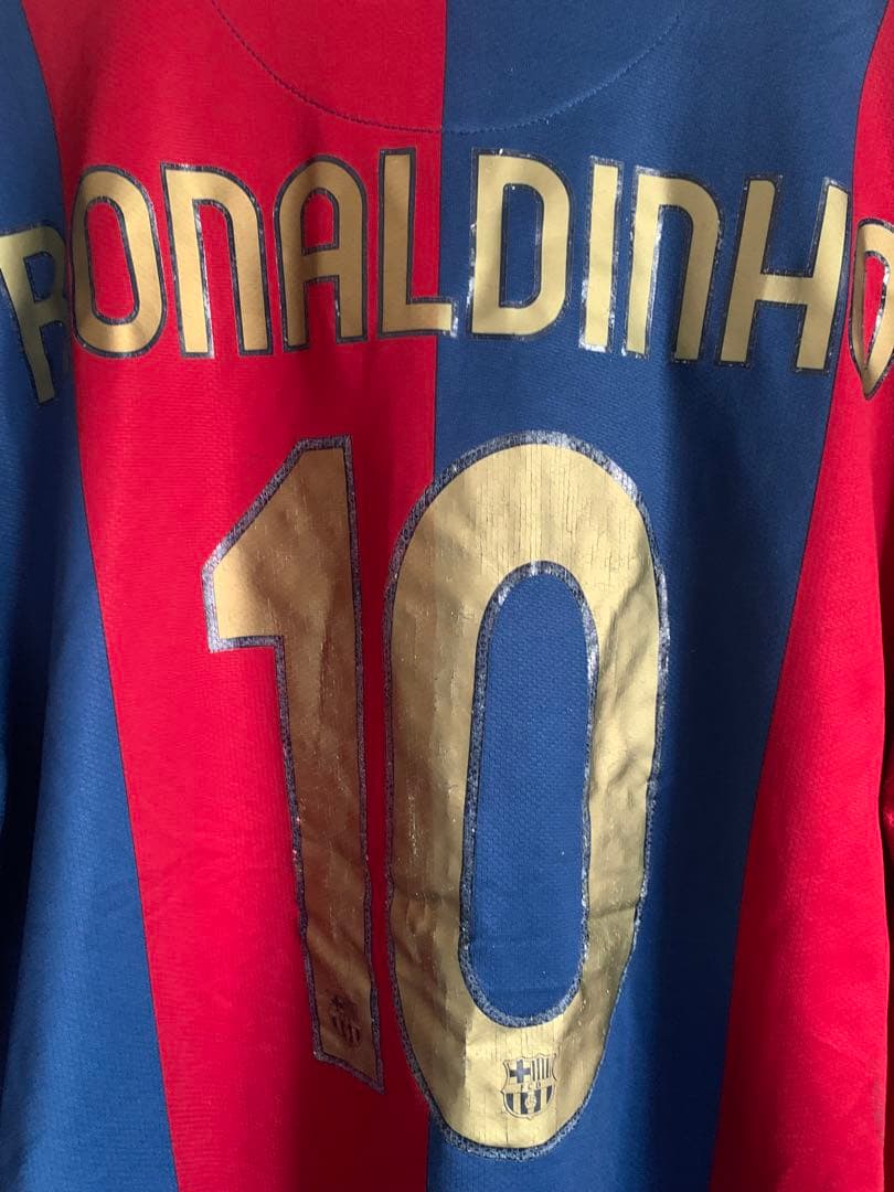 FC Barcelona RONALDINHO 10 長袖シャツ M