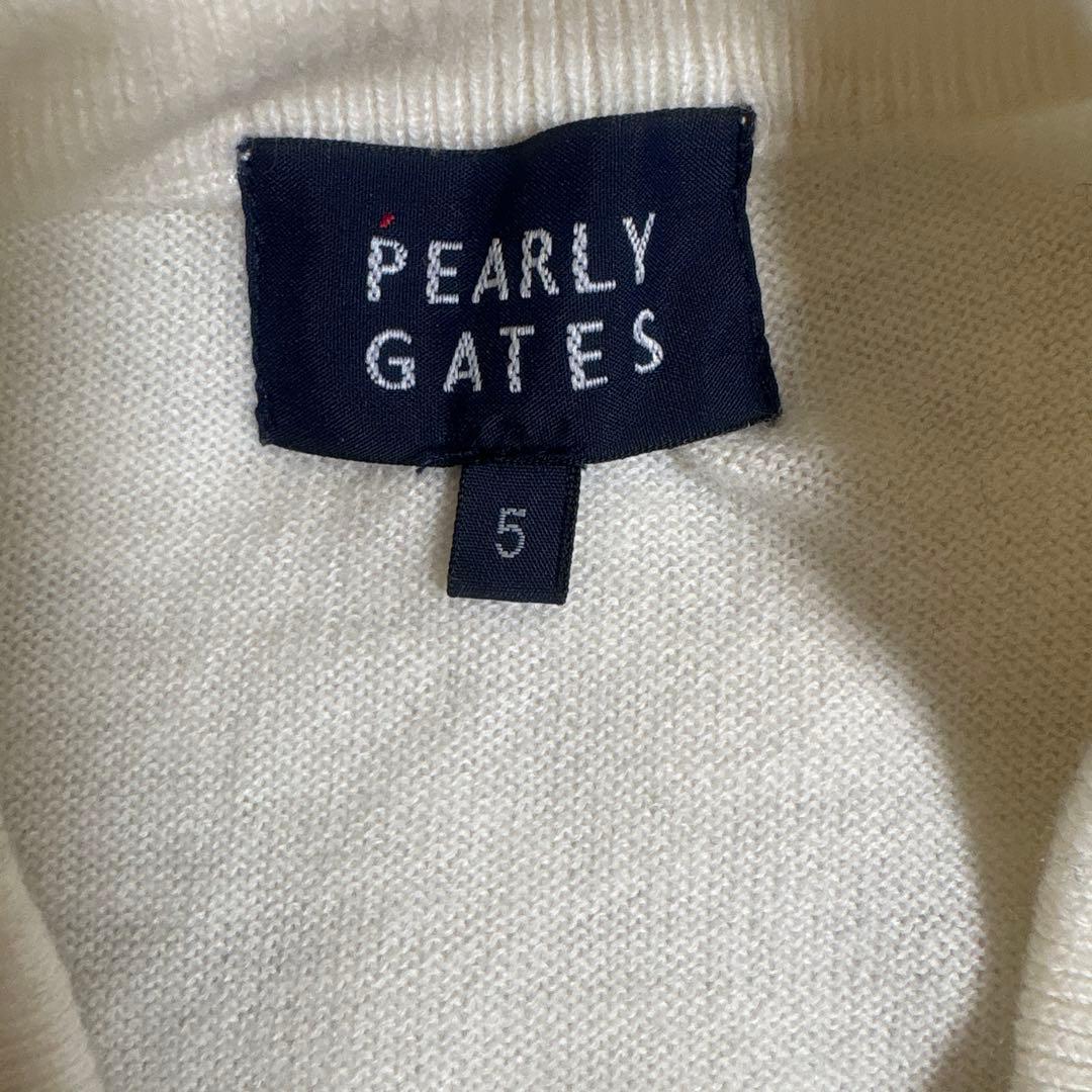 PEARLY GATES アイボリー 薄手ニット セーター ウール100％