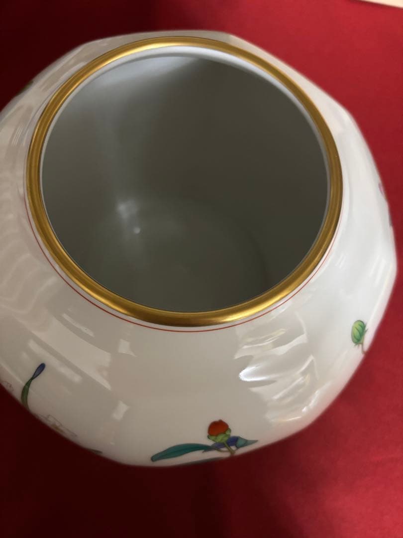 香蘭社 有田焼 金彩 八角花瓶 茶席の花 絵変わり 花瓶 壺 花台