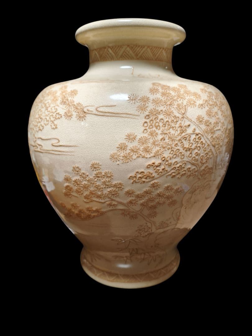 中国美術 山水楼閣文壺 花瓶 飾壺