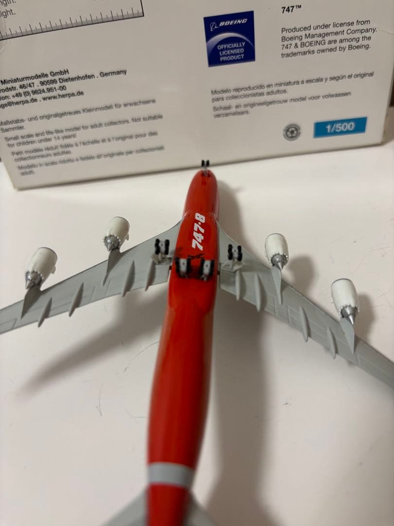 航空機・ヘリコプター B747-8 Roll-out livery herpa 1/500