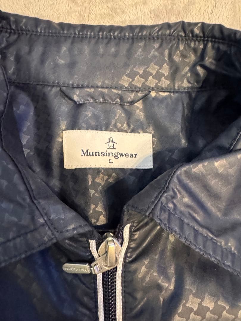 【美品】Munsingwear レディースワンピース L ネイビー