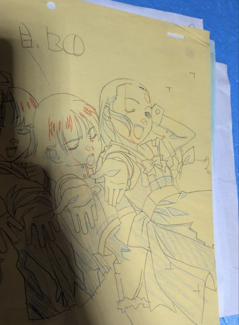 宇宙戦艦ヤマモトヨーコ　資料セット( 綾乃さんセル画＆原画セット）