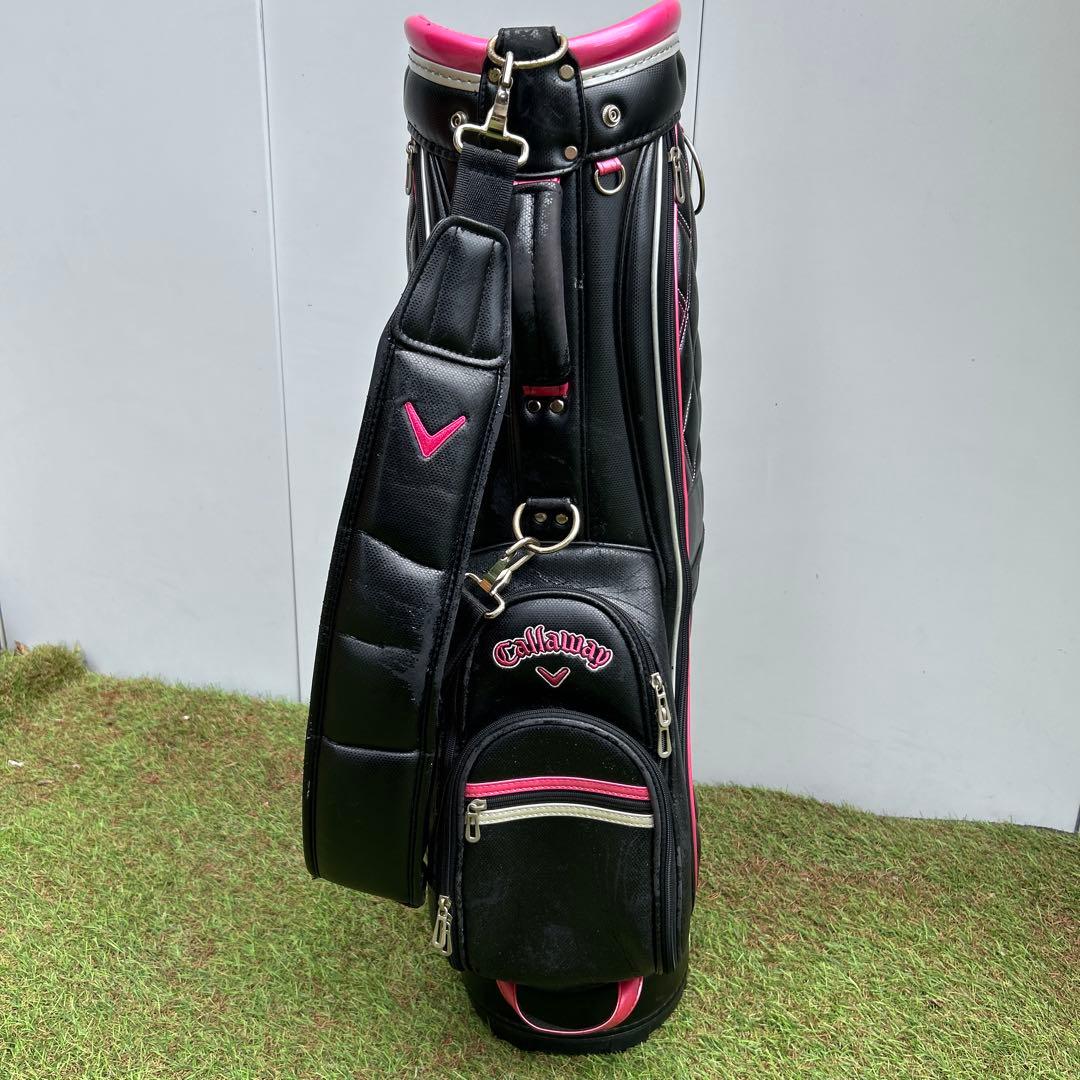 Callaway レディース キャディーバッグ ゴルフバッグ ブラック ピンク