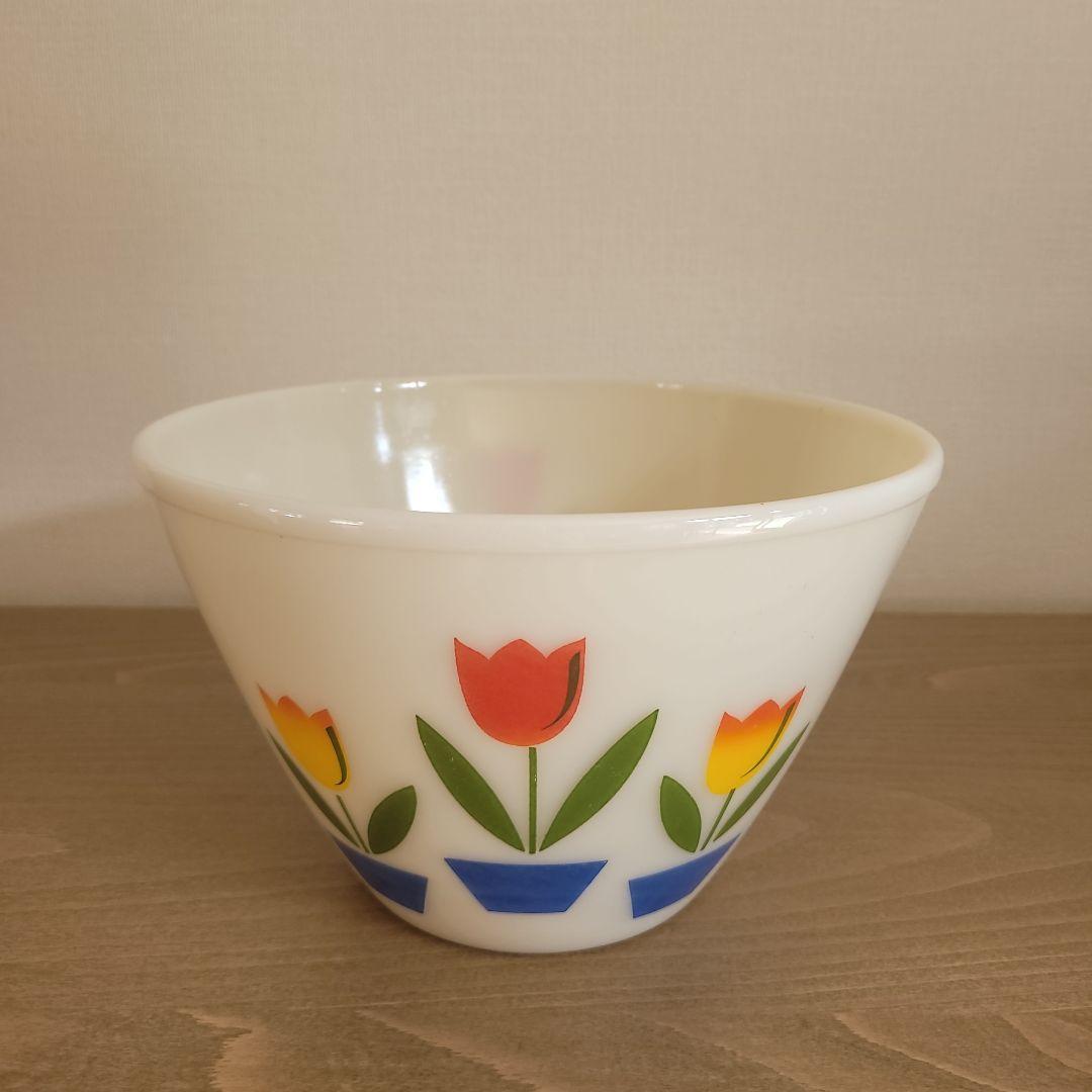 Fireking mixing bowl チュウリップ 大型サイズ