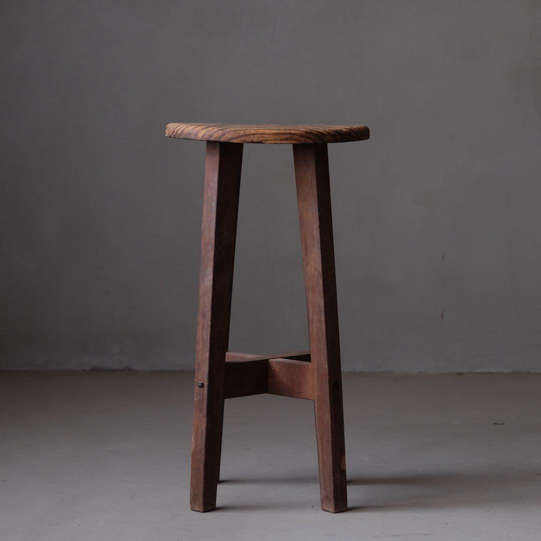 杉材 丸椅子　スツール チェア 古家具 古道具 アンティーク レトロ