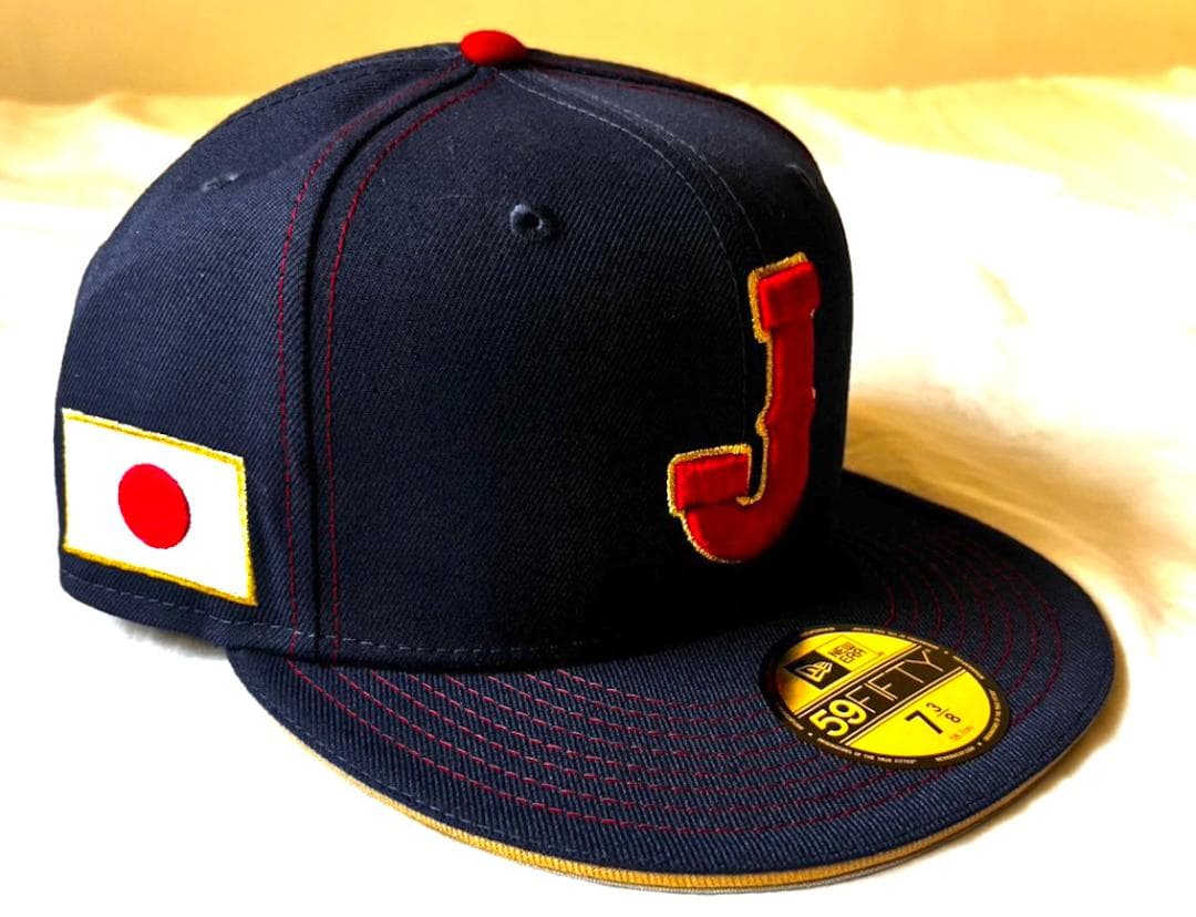 大谷翔平限定版 WBC 日本代表公式キャップ ネイビー 侍Japan 7 3/8