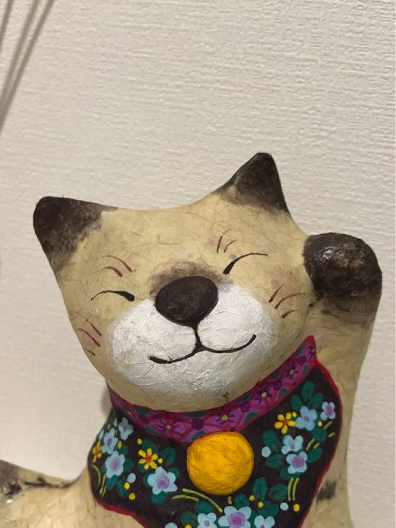 招き猫　張子　猫　岩井小夜子　作家　置物