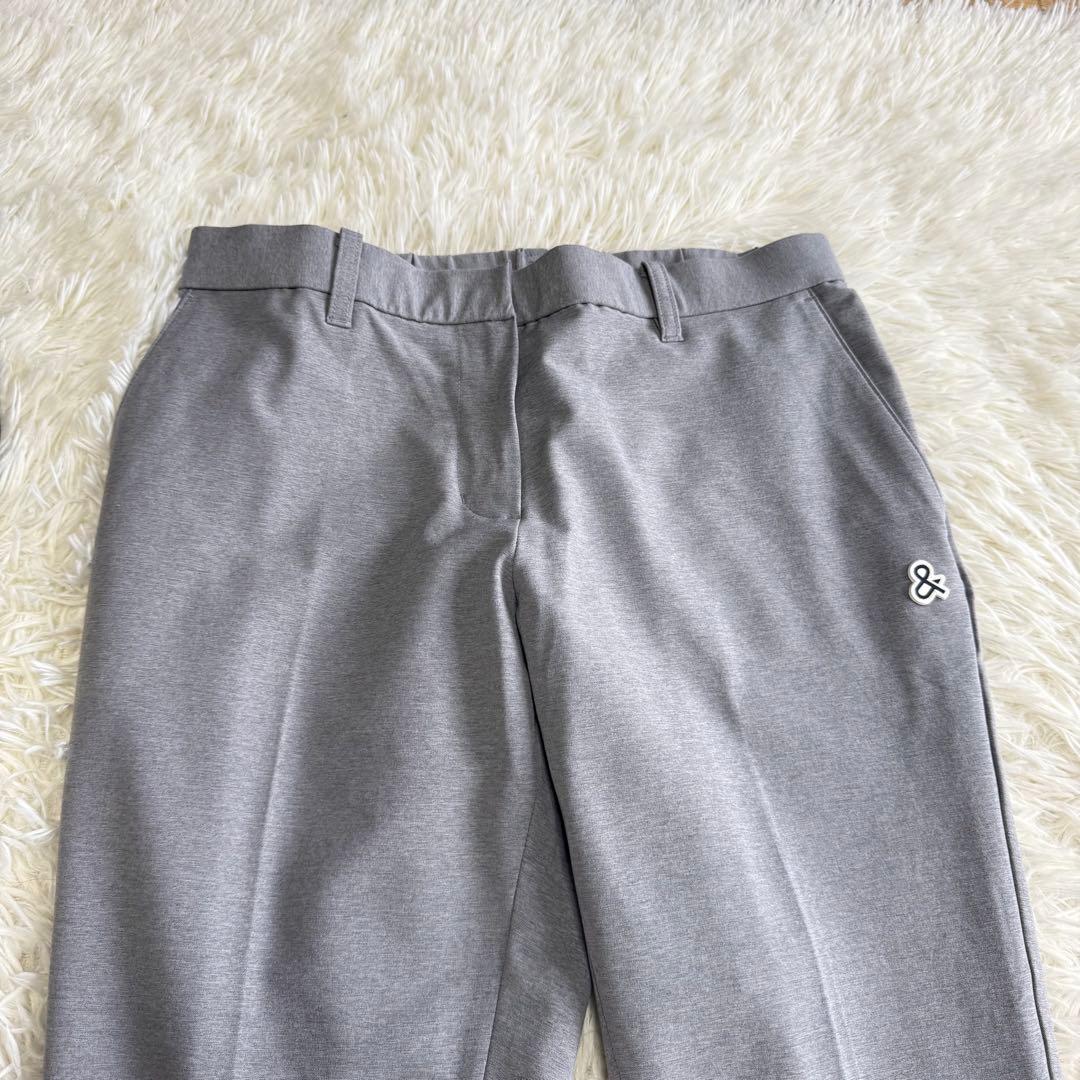 【アンパスィ】極美品 ストレッチパンツ グレー Lサイズ レディース
