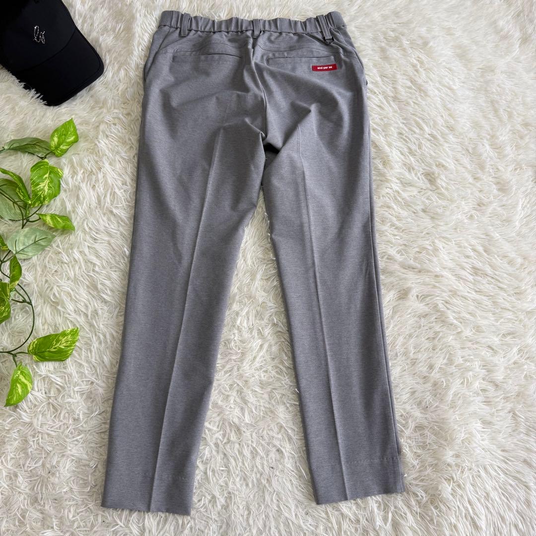 【アンパスィ】極美品 ストレッチパンツ グレー Lサイズ レディース