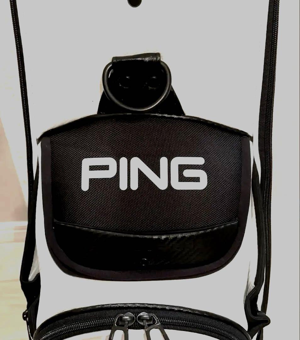 美品　PING キャディバッグ ホワイト/ブラック