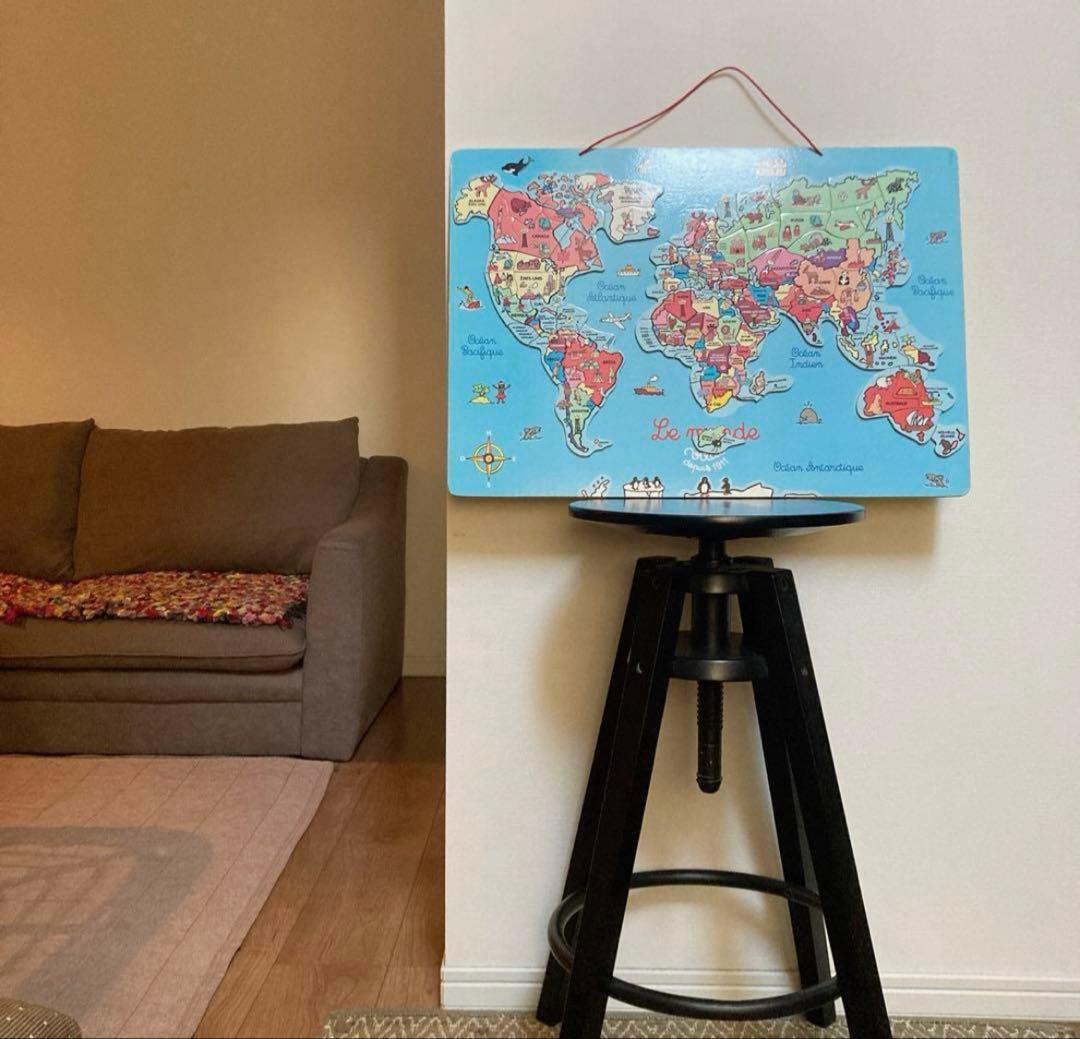 janodジャノー マグネット・ワールドマップ・パズル 世界地図 知育玩具