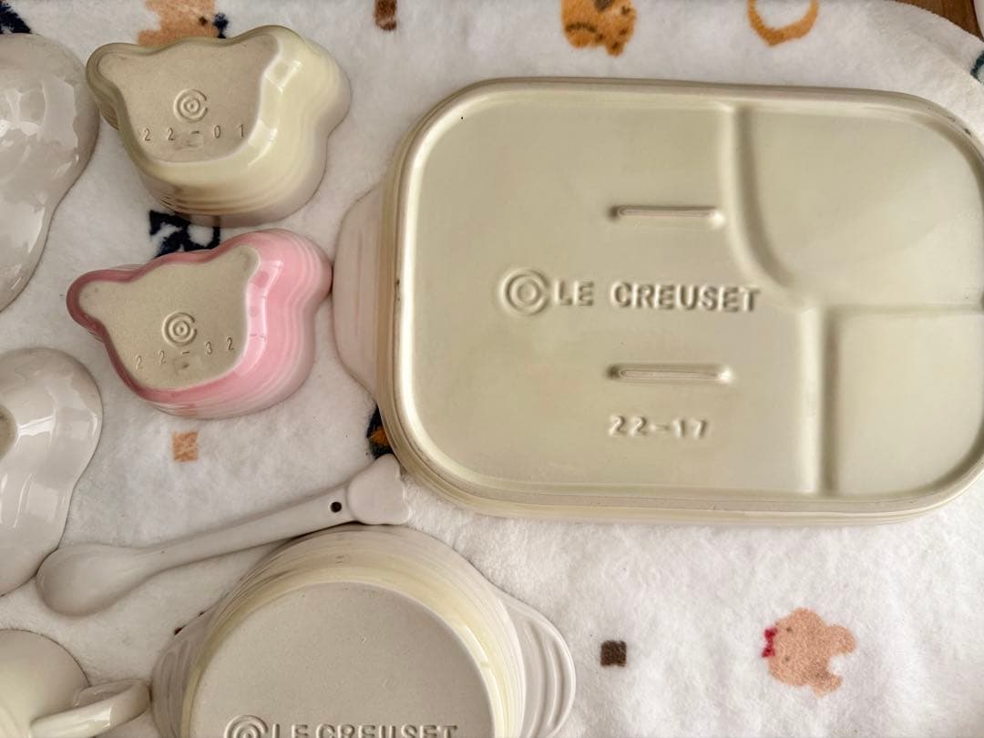【美品】ル・クルーゼ　ベビー　テーブルウェア　セット　食器　お食い初めセット