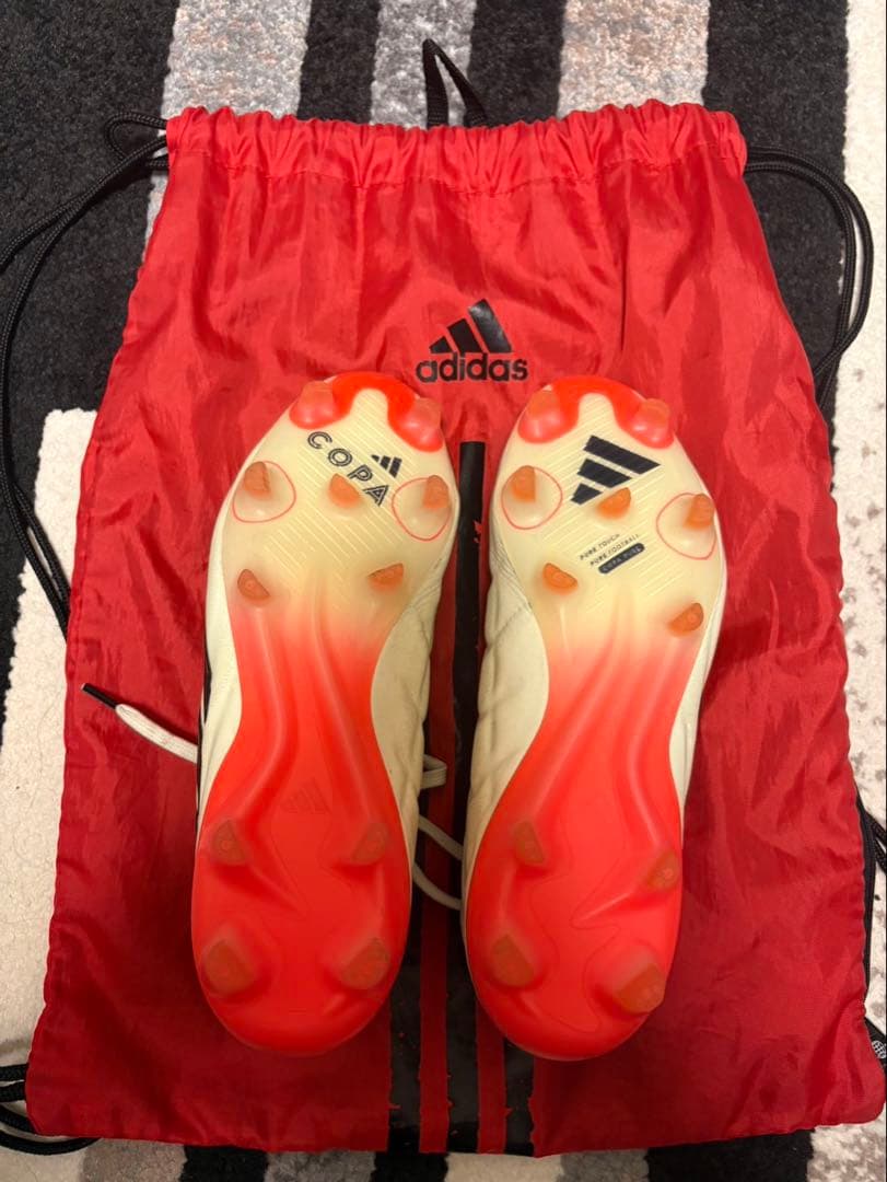 選手権準優勝　鹿島学園支給品adidas サッカーシューズ ホワイト/ブラック