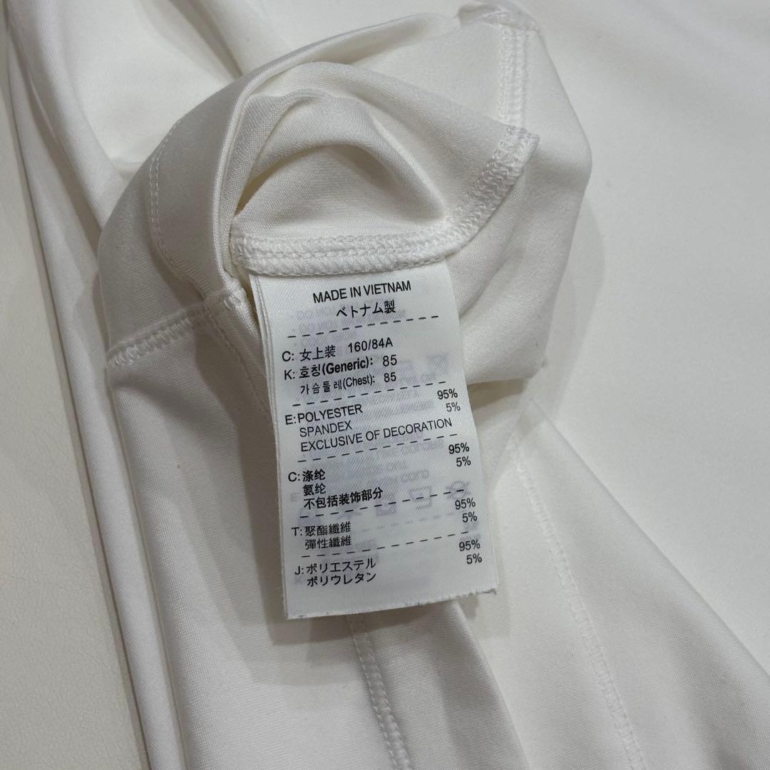 ナイキゴルフ　Nike Vネックニットベスト　モックネックシャツ 緑白　春　M