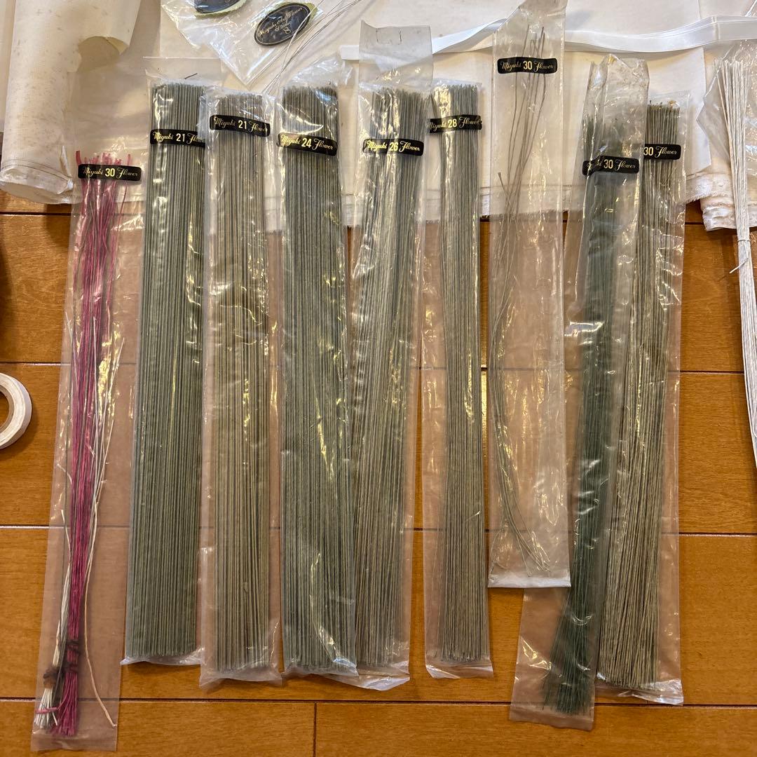 深雪　アートフラワー　材料　ワイヤー