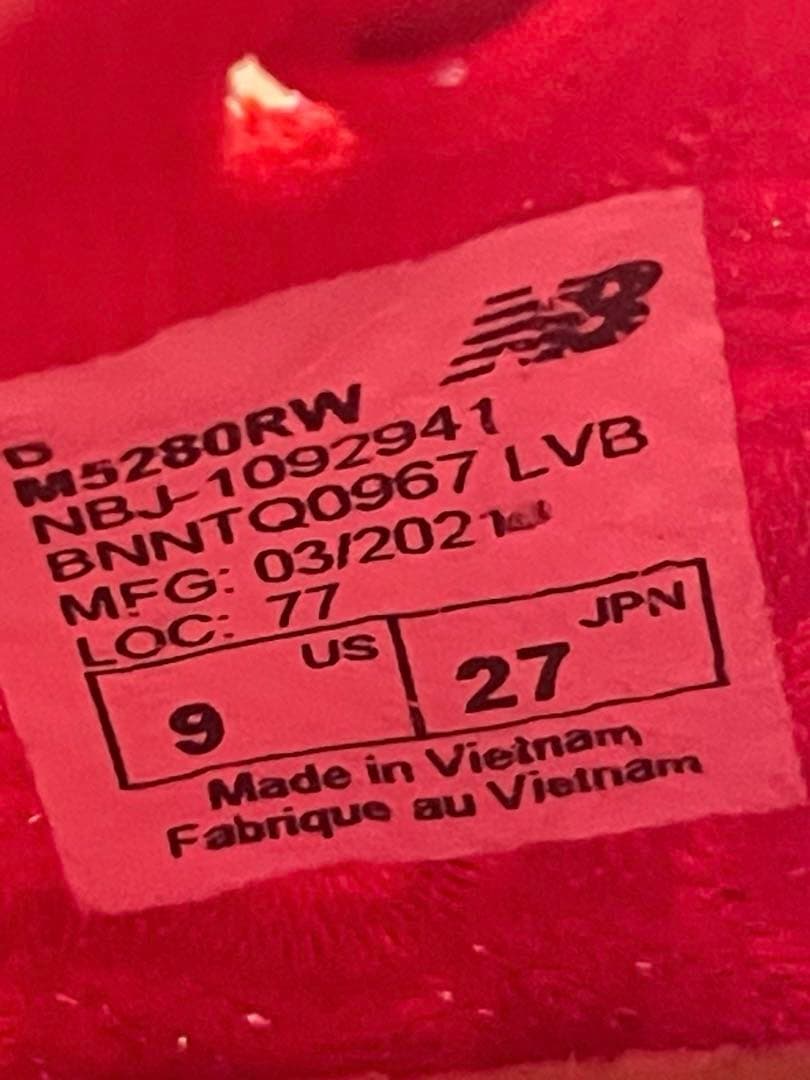 New Balance FuelCell 5280 シューズ レッド 27.0