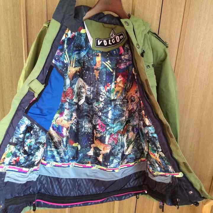 Volcom ボードジャケットWomens US S アーミーグリーン