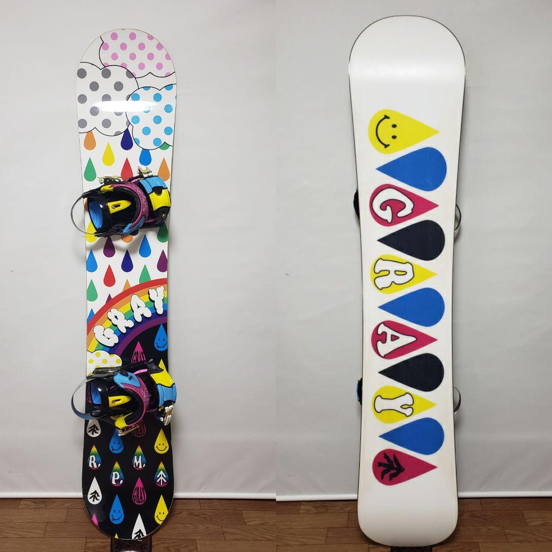 美品 GRAY 153cm スノーボードセット