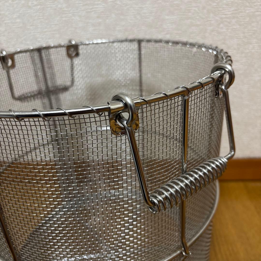 寸胴型 スープ取りザル ラーメン スープ 直径約30cm 高さ 約32cm