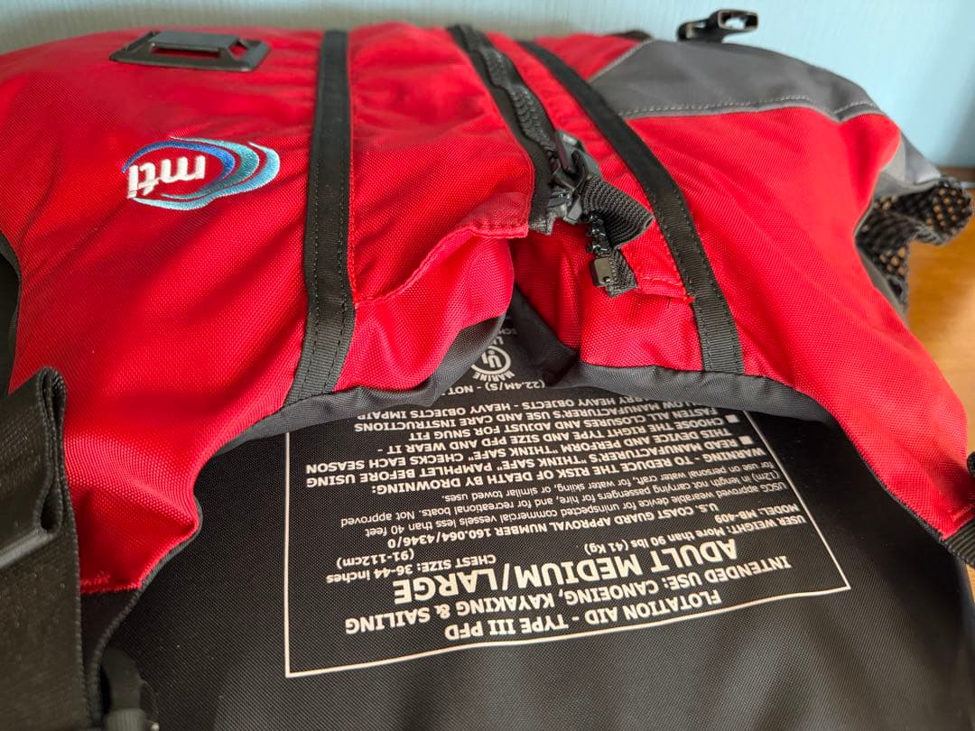 MTI ライフジャケット（PFD） レッド×グレー