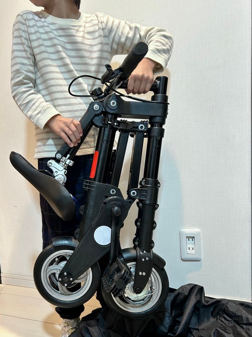 限定タイムセール【新品】超軽量！超簡単！折りたたみ自転車 ブラック ミニベロ