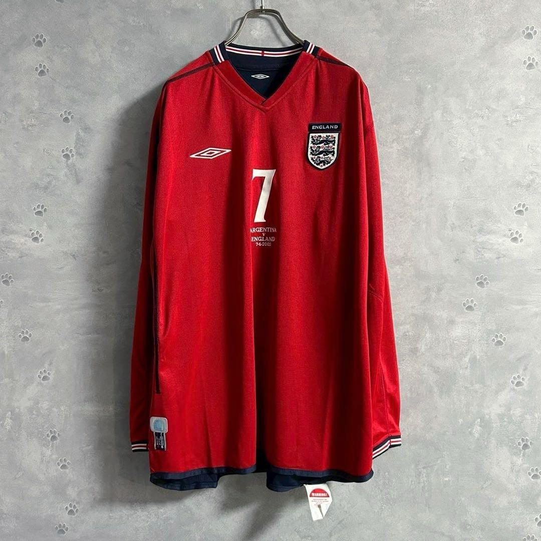 正規品 2002イングランド代表 アルゼンチン戦マッチデイ ベッカム アンブロ