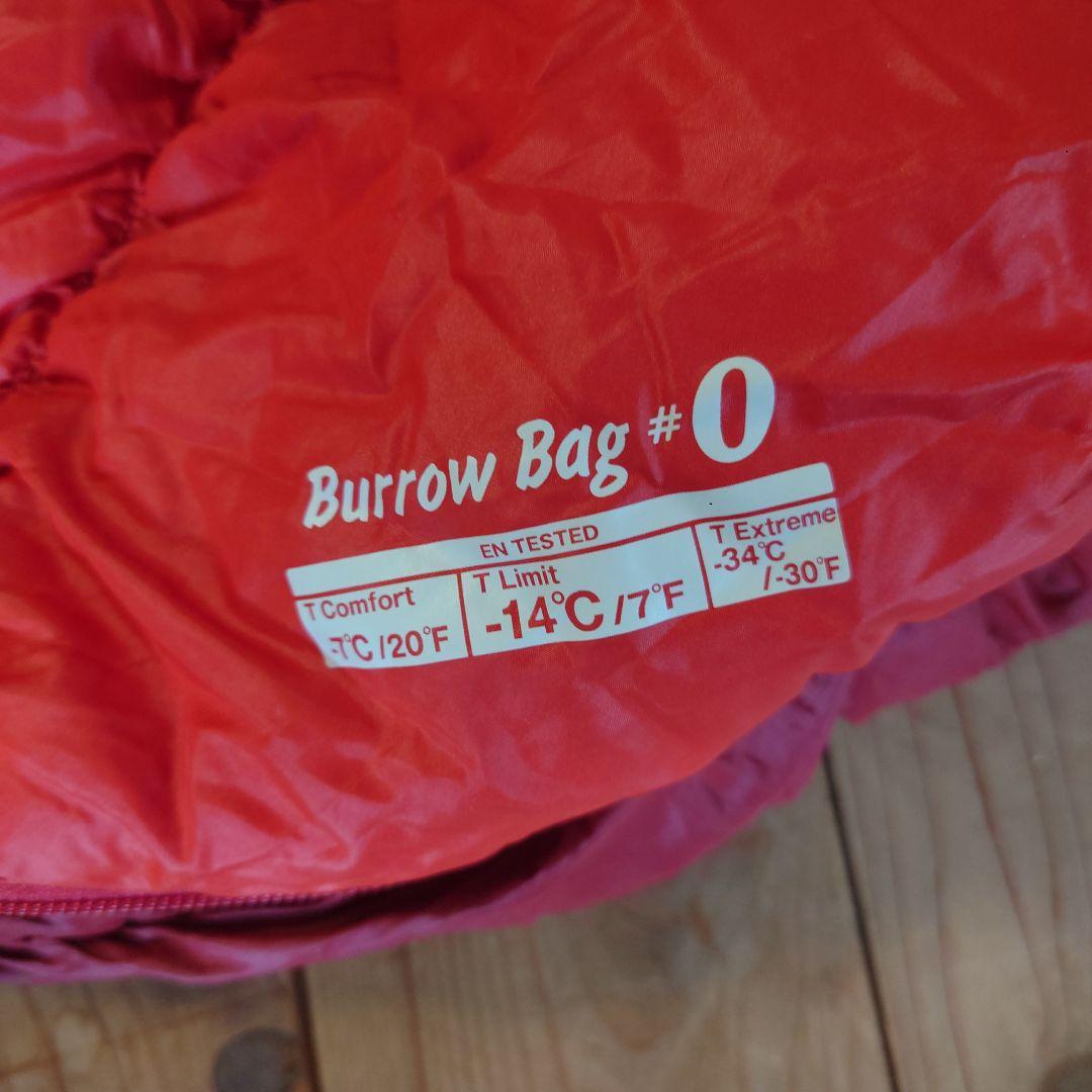 mont-bell Burrow Bag #0 L/zip 限界温度-14℃