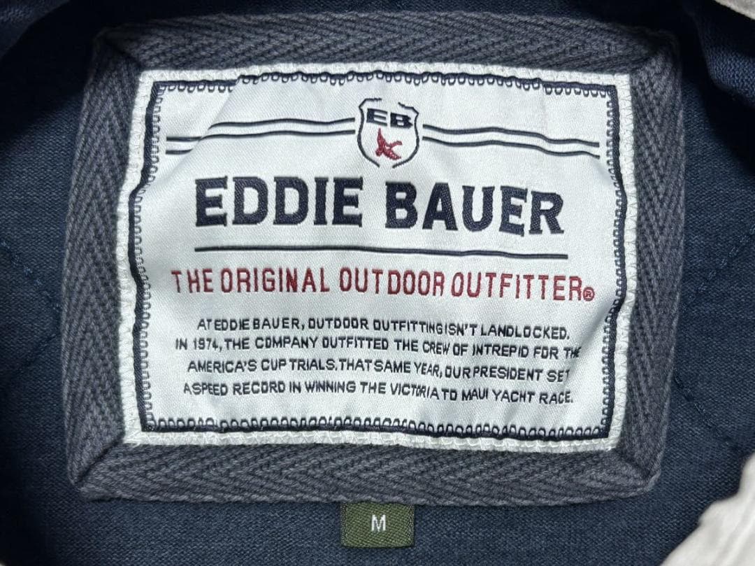 Eddie Bauer ラガーシャツ ヨーク 肩 キルティング アームフェルト