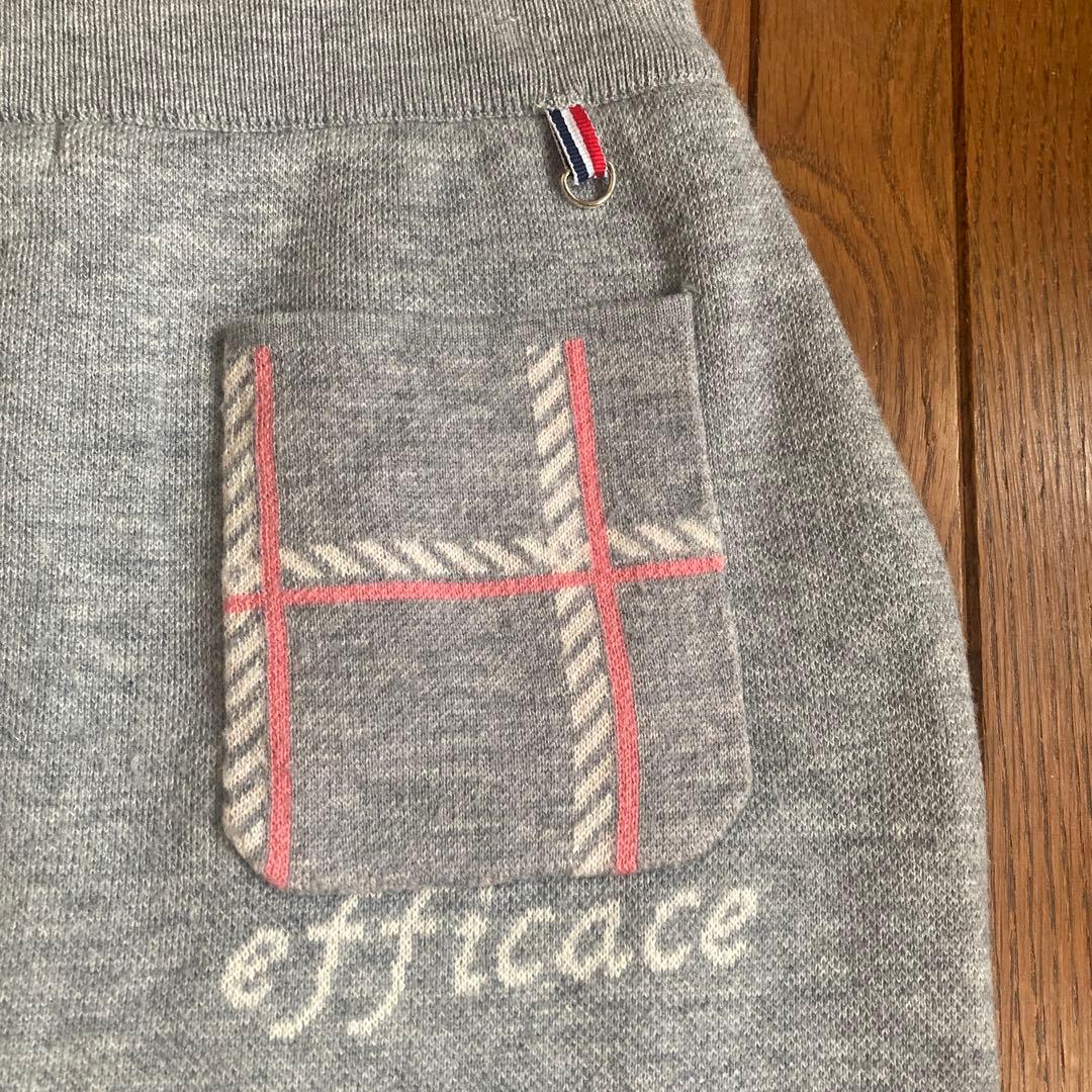 efficace チェック柄 ニットセットアップ　スカート&セーター　サイズL