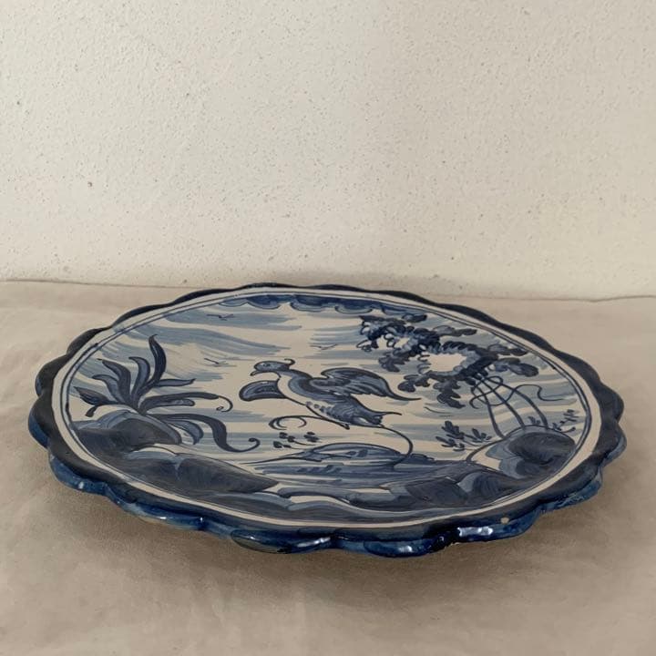 アンティーク スペインTALAVERA 手描き飾り皿