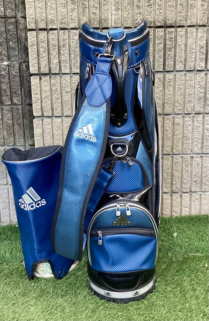 戦*ン様 adidas アディダス市松模様キャディバッグ
