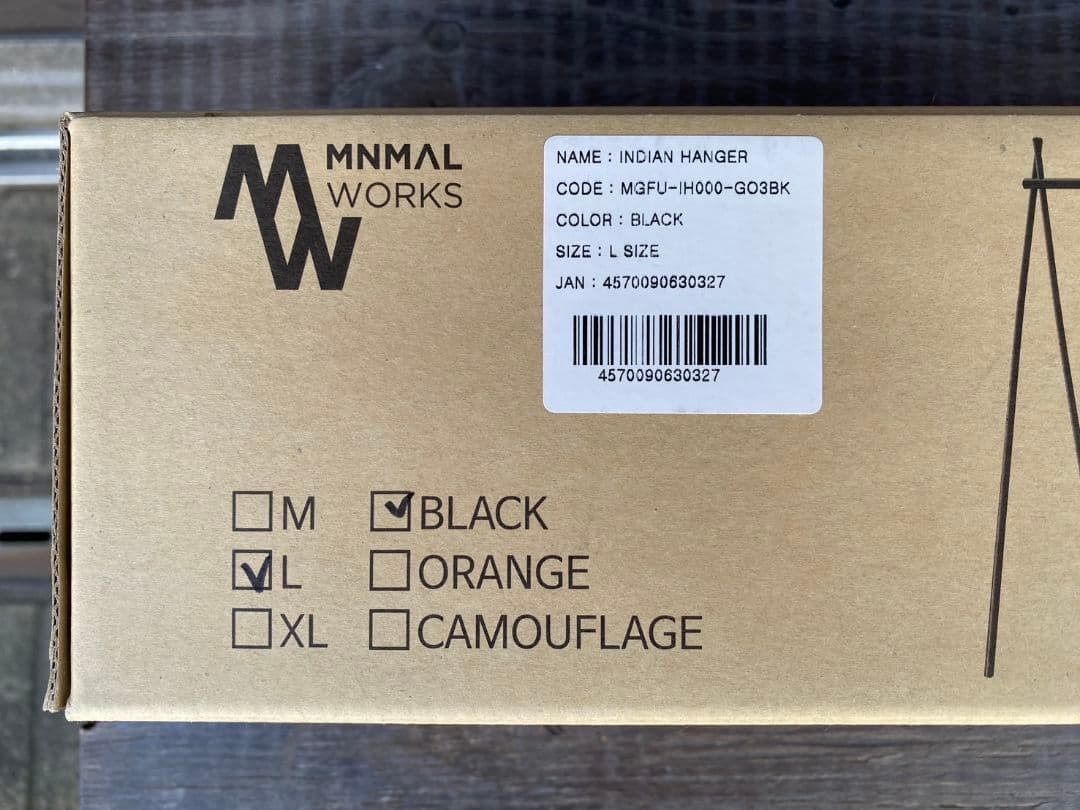 MNML WORKS INDIAN HANGER Lサイズ ブラック