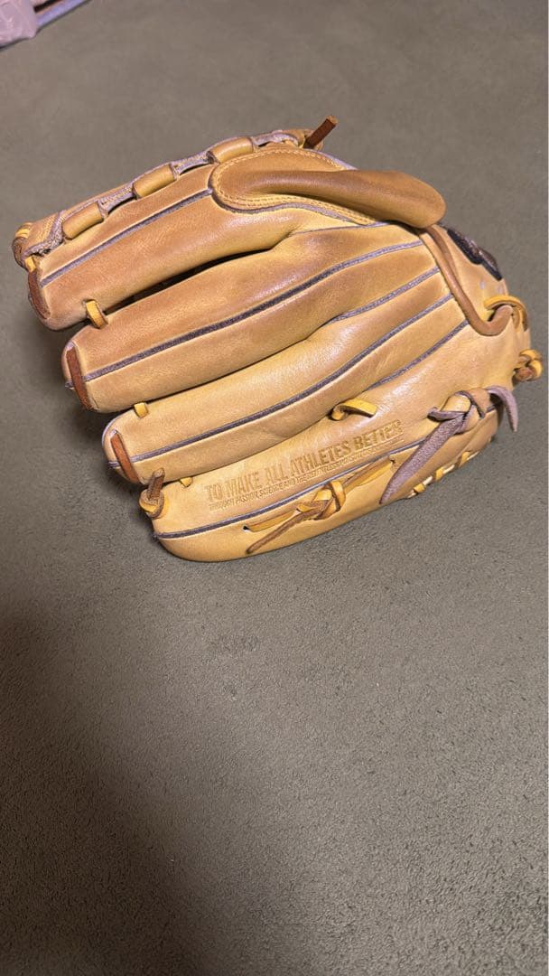 軟式　Under Armour イエローグローブ 右投げ　投手用