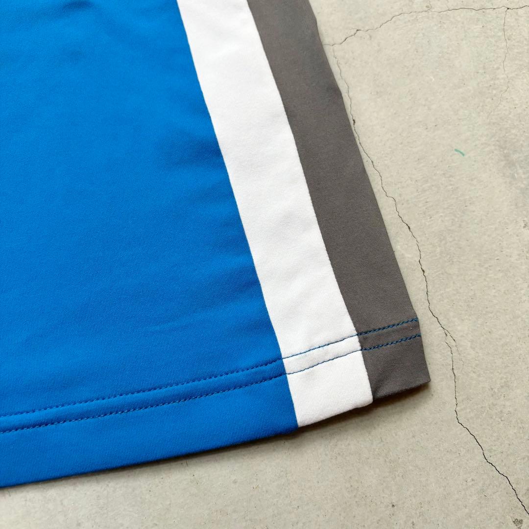 【美品】DESCENTE GOLF ジップスタンド ロングスリーブシャツ L