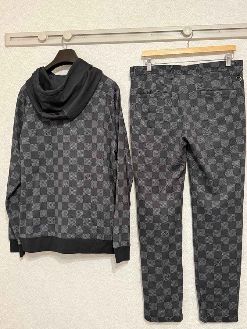 [希少品]Lサイズ　V12 セットアップ　チェック柄